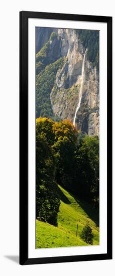 Waterfall, Lauterbrunnen Valley, Wengen, Lauterbrunnen, Interlaken-Oberhasli, Bernese Oberland-null-Framed Photographic Print