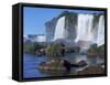 Waterfall Named Iguassu Falls, Formerly Known as Santa Maria Falls, on the Brazil Argentina Border-Paul Schutzer-Framed Stretched Canvas