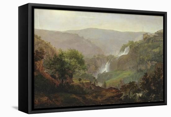 Waterfall Near Tivoli, C.1808-Johann Martin Von Rohden-Framed Stretched Canvas