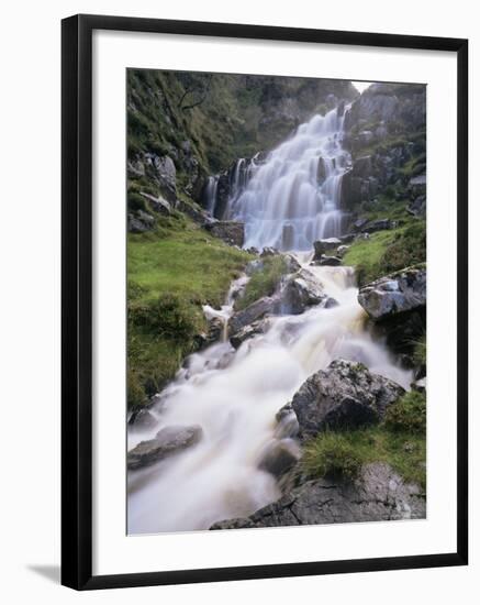 Waterfall Near Uig, Isle of Lewis, Outer Hebrides, Scotland, United Kingdom-Lee Frost-Framed Photographic Print