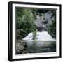 Waterfall of River Lison Emerging from Underground, Source Du Lison, Nans Sous St. Anne, Jura, Fran-Stuart Black-Framed Photographic Print