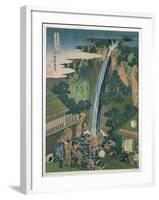 Waterfall of Roben, Oyama, Japan, 1827-Katsushika Hokusai-Framed Giclee Print