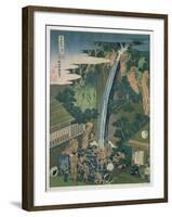 Waterfall of Roben, Oyama, Japan, 1827-Katsushika Hokusai-Framed Giclee Print