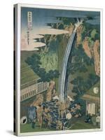 Waterfall of Roben, Oyama, Japan, 1827-Katsushika Hokusai-Stretched Canvas
