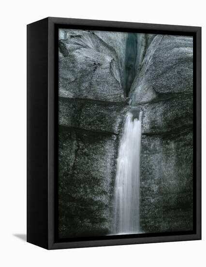 Waterfall Off Myrdalsjoekull Glacier-Micha Pawlitzki-Framed Stretched Canvas