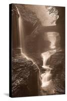 Waterfall on a Rainy Day-Igor Svibilsky-Stretched Canvas