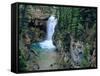 Waterfall on Falls Creek in Lewis and Clark National Forest, Montana, USA-Chuck Haney-Framed Stretched Canvas