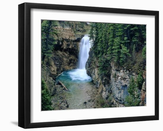 Waterfall on Falls Creek in Lewis and Clark National Forest, Montana, USA-Chuck Haney-Framed Photographic Print