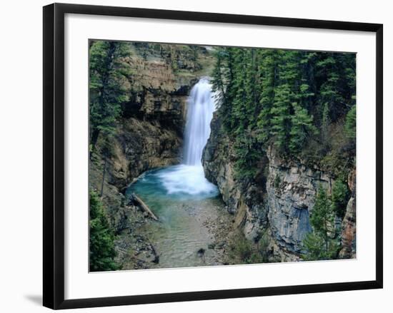 Waterfall on Falls Creek in Lewis and Clark National Forest, Montana, USA-Chuck Haney-Framed Photographic Print