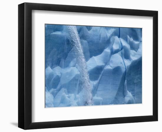 Waterfall on Glacier on Spitsbergen-Hans Strand-Framed Photographic Print