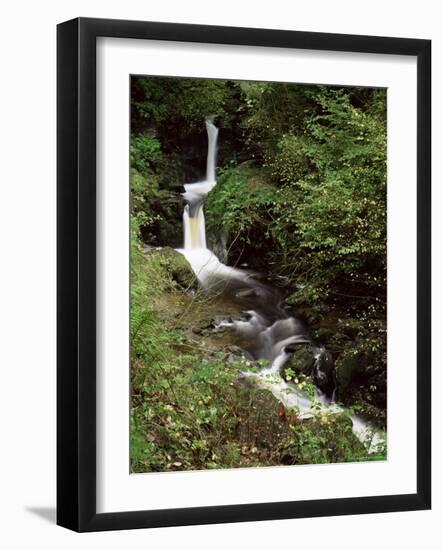 Waterfall on Hoaroak Water, Watersmeet, Lynmouth, Devon, England, United Kingdom-Pearl Bucknall-Framed Photographic Print