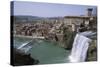 Waterfall on Italian River-Vittoriano Rastelli-Stretched Canvas