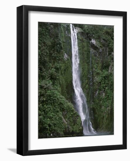 Waterfall on Milford Sound-Franz Marc Frei-Framed Photographic Print