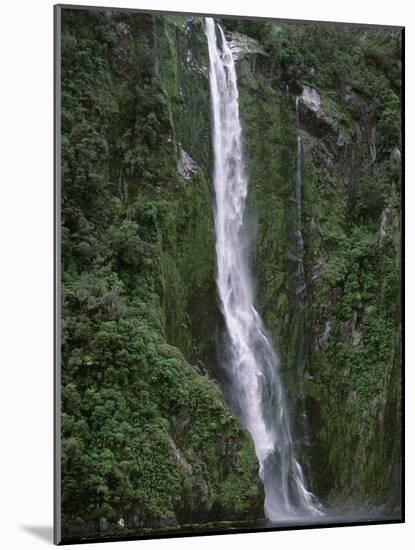 Waterfall on Milford Sound-Franz Marc Frei-Mounted Photographic Print