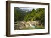 Waterfall on Rio Bellos river in the limestone Anisclo Canyon, Ordesa National Park, Anisclo, Pyren-Robert Francis-Framed Photographic Print