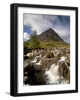 Waterfall on River Coupall, Glen Etive, Near Glencoe, Highland Region, Scotland, UK-Patrick Dieudonne-Framed Photographic Print