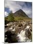 Waterfall on River Coupall, Glen Etive, Near Glencoe, Highland Region, Scotland, UK-Patrick Dieudonne-Mounted Photographic Print