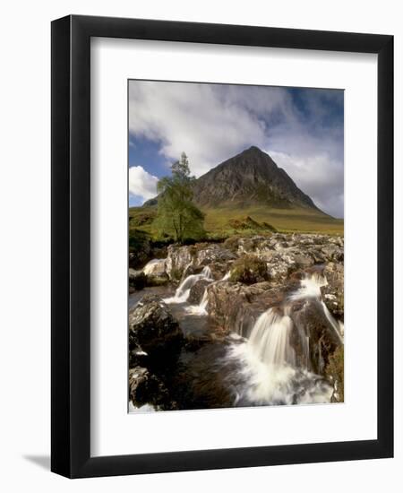 Waterfall on River Coupall, Glen Etive, Near Glencoe, Highland Region, Scotland, UK-Patrick Dieudonne-Framed Photographic Print