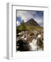 Waterfall on River Coupall, Glen Etive, Near Glencoe, Highland Region, Scotland, UK-Patrick Dieudonne-Framed Photographic Print