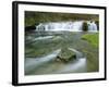 Waterfall on River Lathkill, Lathkill Dale, Peak District National Park, Derbyshire, England-Pearl Bucknell-Framed Photographic Print