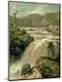 Waterfall on River Neath, South Wales-James Burrell Smith-Mounted Giclee Print