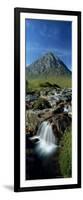 Waterfall on the River Coupall with Buachaille Etive Mor in Background, Western Highlands, Scotland-Lee Frost-Framed Photographic Print