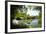 Waterfall, Pond, Bamboo Grove and Straw Roof Hut at West Lake, Hangzhou, Zhejiang, China-Andreas Brandl-Framed Photographic Print