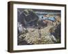 Waterfall, Porthmeor Beach, St Ives-Andrew Macara-Framed Giclee Print