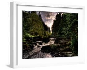 Waterfall, River Severn, Hafren Forest, Wales-Clive Nolan-Framed Photographic Print