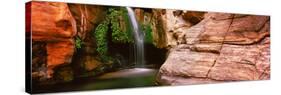 Waterfall Rushing Through the Rocks, Redwall Cavern, Grand Canyon National Park, Arizona, USA-null-Stretched Canvas