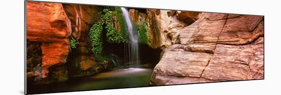 Waterfall Rushing Through the Rocks, Redwall Cavern, Grand Canyon National Park, Arizona, USA-null-Mounted Photographic Print