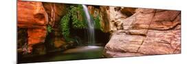 Waterfall Rushing Through the Rocks, Redwall Cavern, Grand Canyon National Park, Arizona, USA-null-Mounted Photographic Print