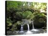 Waterfall Schiessentumpel at Mullerthal, Luxembourg, Europe-Hans Peter Merten-Stretched Canvas