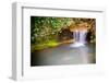 Waterfall Spilling into Coy Fish or Goldfish Pond-Rob Hainer-Framed Photographic Print
