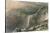 Waterfall & Stone Quarry, Near Boscastle, 1832-William Alexander Le Petit-Stretched Canvas