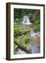 Waterfall with a Fallen Tree, Fairy Glen Rspb Reserve, Inverness-Shire, Scotland, UK, July-Peter Cairns-Framed Photographic Print