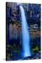 Waterfall with Basalt Shingles-Howard Ruby-Stretched Canvas