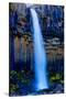 Waterfall with Basalt Shingles-Howard Ruby-Stretched Canvas