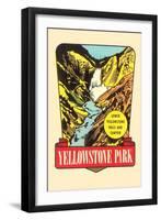 Waterfall, Yellowstone National Park, Montana-null-Framed Art Print