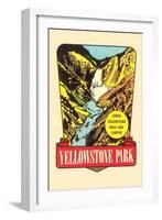 Waterfall, Yellowstone National Park, Montana-null-Framed Art Print