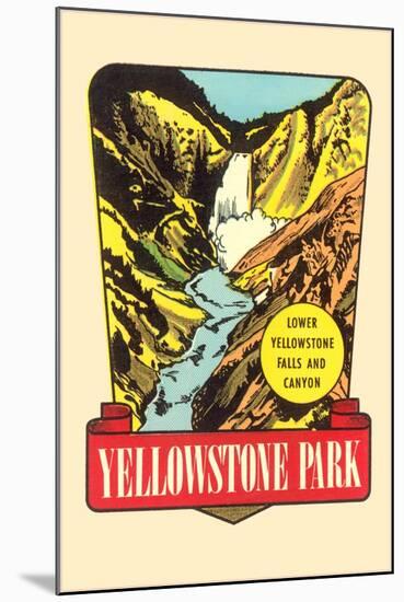 Waterfall, Yellowstone National Park, Montana-null-Mounted Art Print