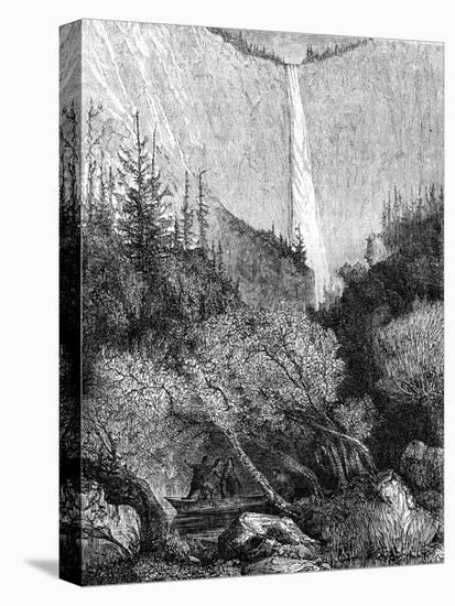 Waterfall, Yosemite National Park, California, 19th Century-Paul Huet-Stretched Canvas