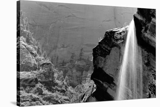 Waterfall, Zion National Park, Utah-null-Stretched Canvas