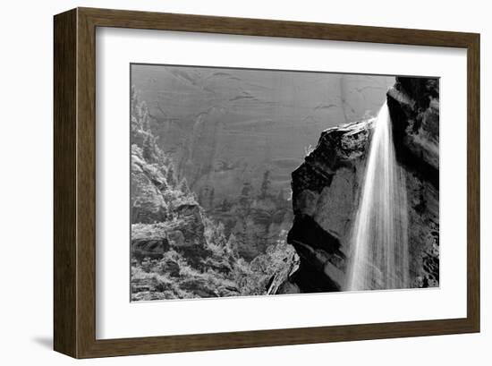 Waterfall, Zion National Park, Utah-null-Framed Art Print