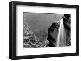 Waterfall, Zion National Park, Utah-null-Framed Art Print