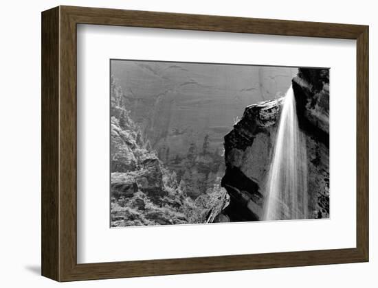 Waterfall, Zion National Park, Utah-null-Framed Art Print