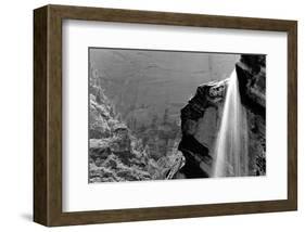 Waterfall, Zion National Park, Utah-null-Framed Art Print