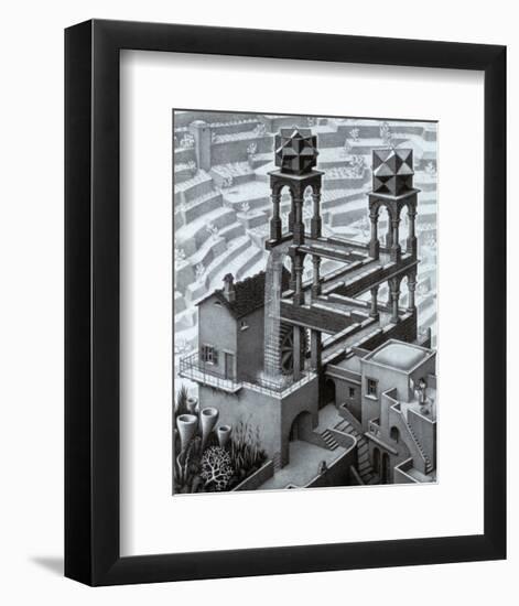 Waterfall-M^ C^ Escher-Framed Art Print