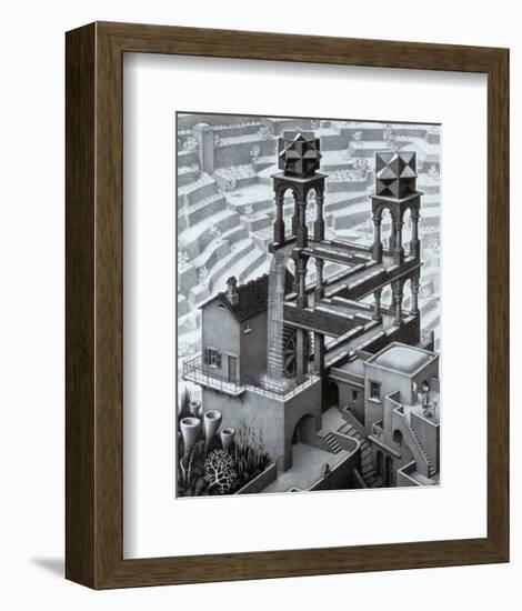 Waterfall-M^ C^ Escher-Framed Art Print