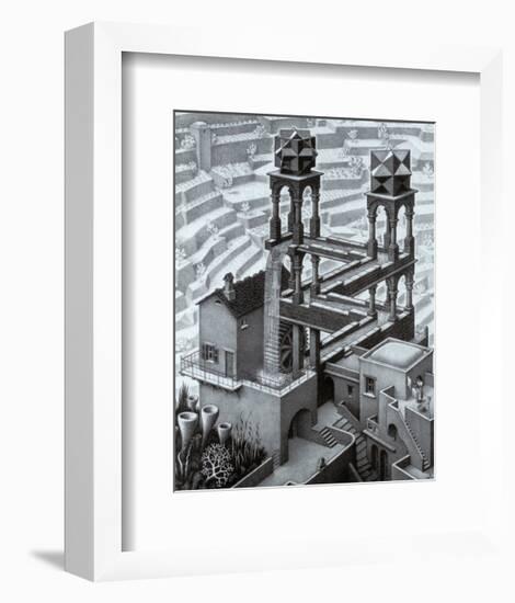 Waterfall-M^ C^ Escher-Framed Art Print